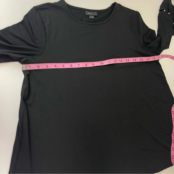 J Jill Wearever Collection Shirt Womens Size Small Black Pearl Sleeve Stretch - Picture 5 of 5